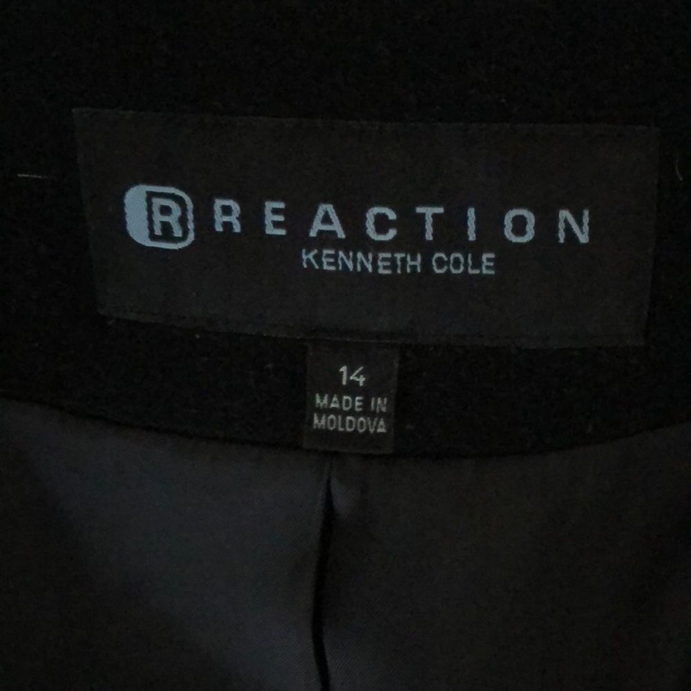 🎉 Kenneth Cole Black Wool Coat - Picture 5 of 7